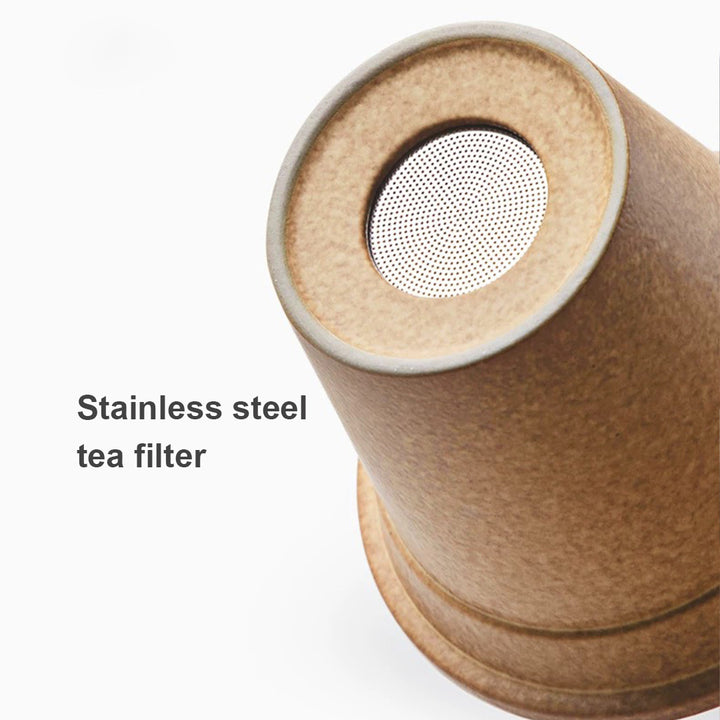 Emotion - Ceramic tea mug with infuser and lid