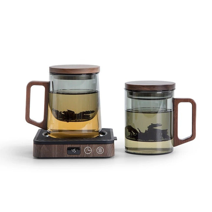 Tasse à thé en verre personnalisée avec infuseur ou soucoupe