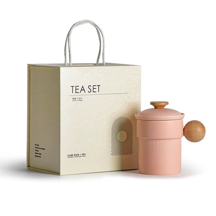 birthday gift idea for sister - pink tea mug with infuser