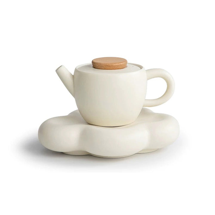 Head in cloud - Boho cream teapot