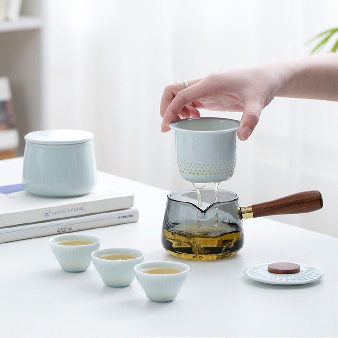 Rainy Soul - portable tea set with container and case
