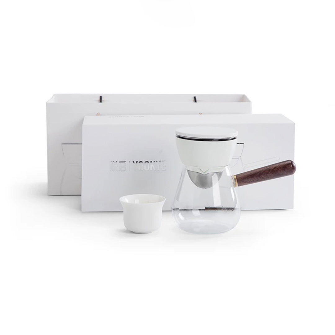 Semi automatic glass tea set| Personalized tea ceremony set with kettle
