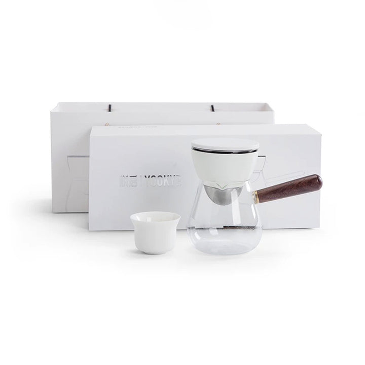 Semi automatic glass tea set| Personalized tea ceremony set with kettle