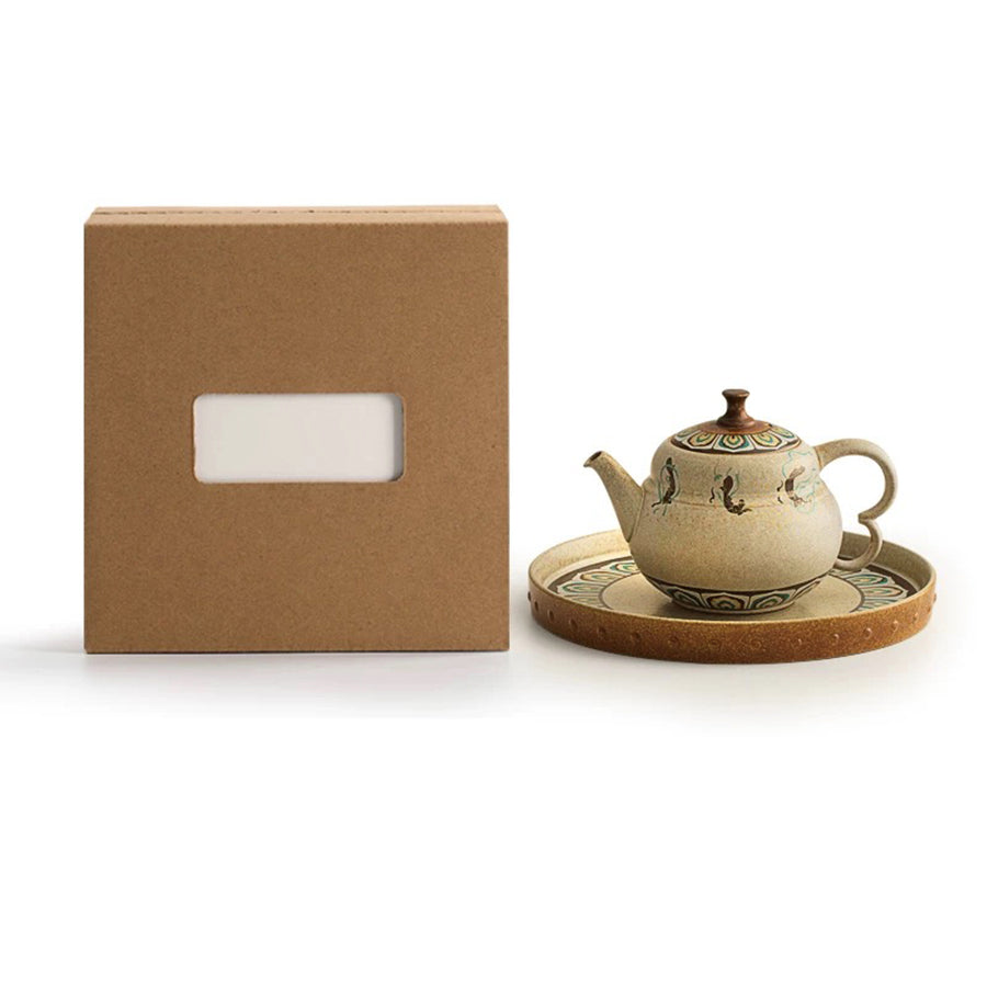 Mogao Grottoes - Vintage teapot with cups set