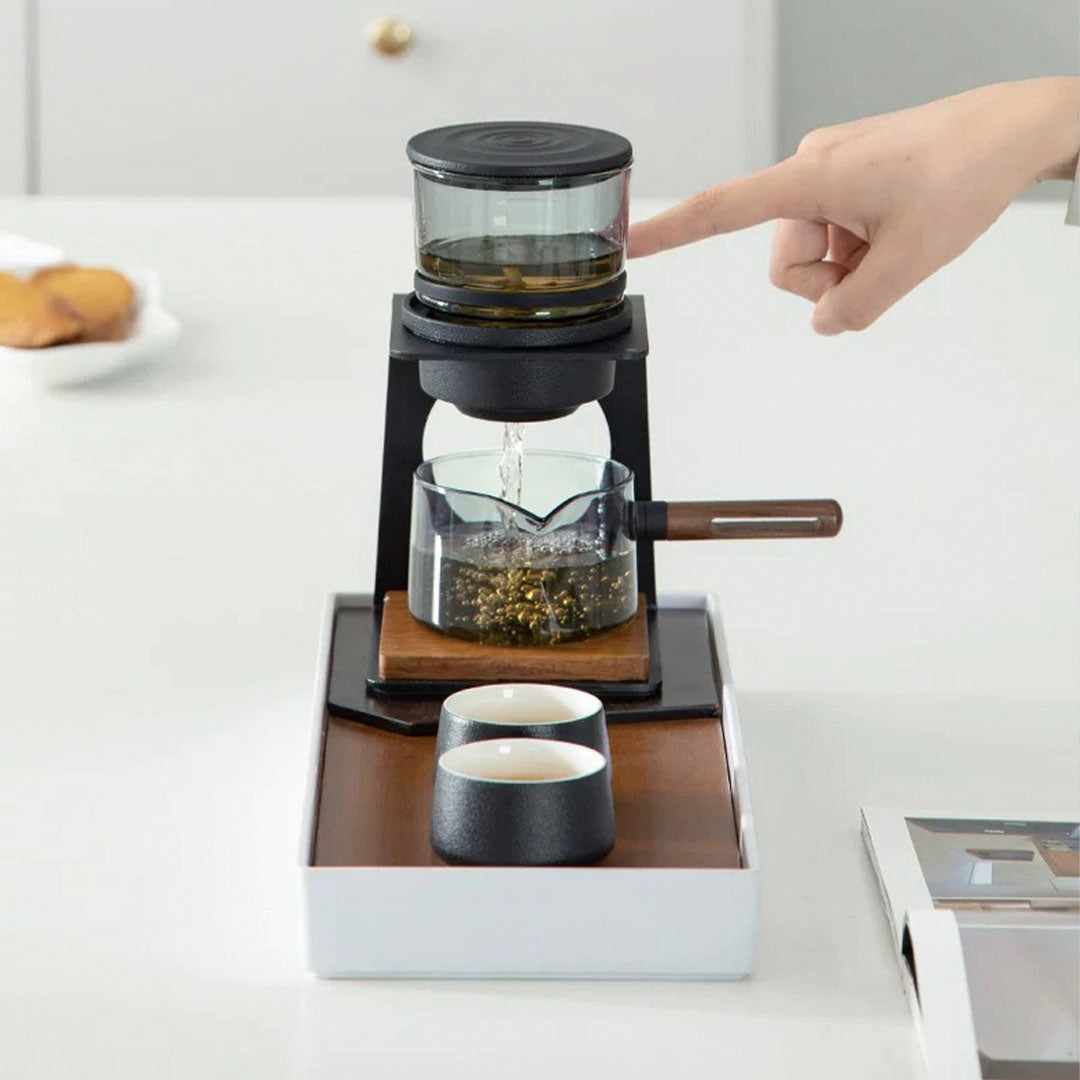See the mountain - Semi automatic glass tea set | coffee & tea maker | luxury tea gift set