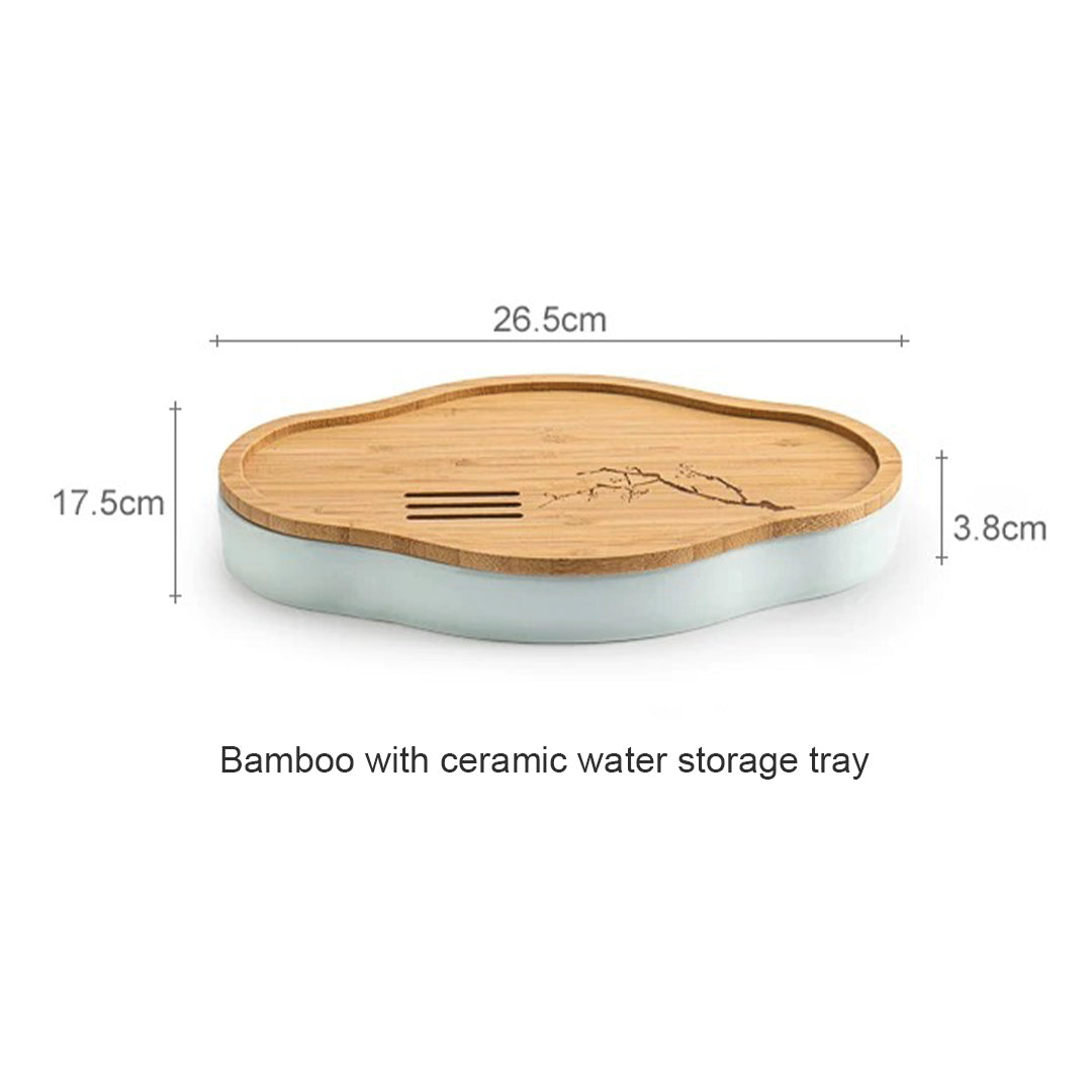 Stillness - Bamboo tea tray with drain