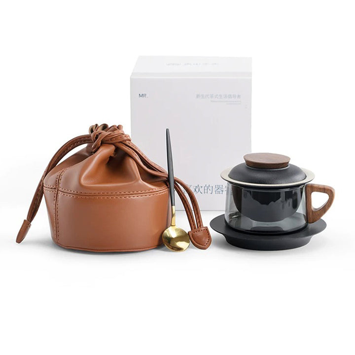 Custom name/logo Cozy Tea Mug with Infuser Set | Travel Mug - Teaware Space
