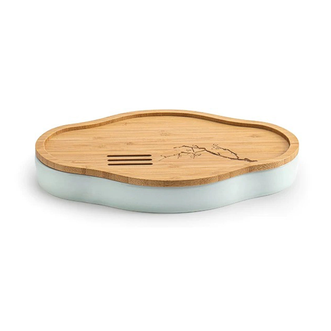 Chinese bamboo tray with drain