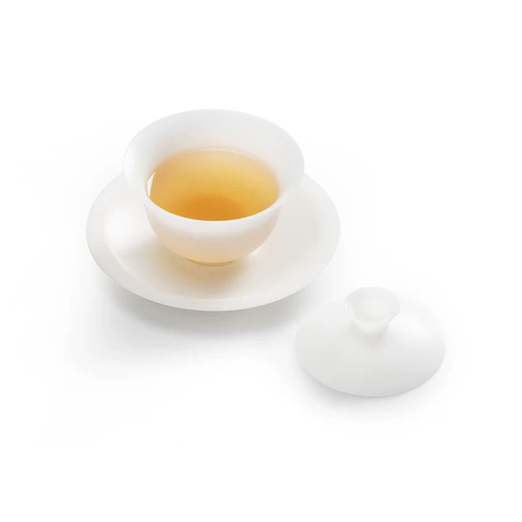 Balance - Luxury ice jade porcelain Sancai Gaiwan tea set