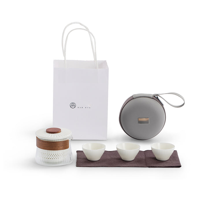 Personalized boho travel tea set for two - Birthday/Housewarming Gift ideas