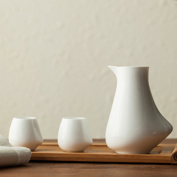Ensemble de saké confortable tressé à la main de 3 | 1 bouteille de saké 2 tasses 1 coffret cadeau | Ensemble saki en céramique de style japonais | cadeau de mariage/anniversaire