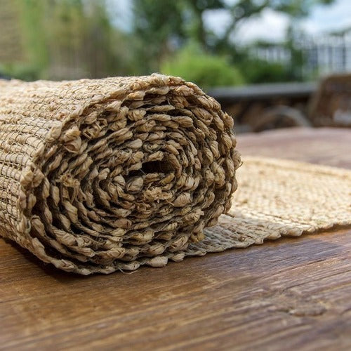 Custom Vintage Hand braided Natural Jute Linen Table runner boho - Teaware Space