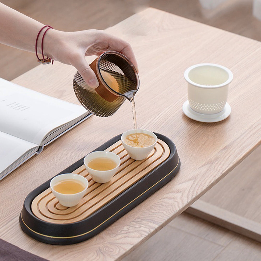 Personalized travel tea set with tray | Gift for couple - Teaware Space