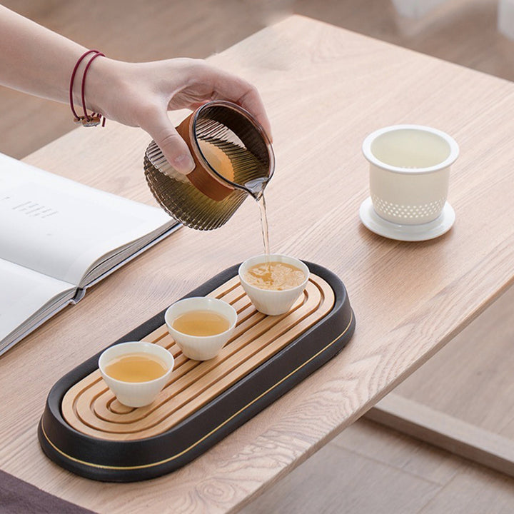 Personalized travel tea set with tray | Gift for couple - Teaware Space