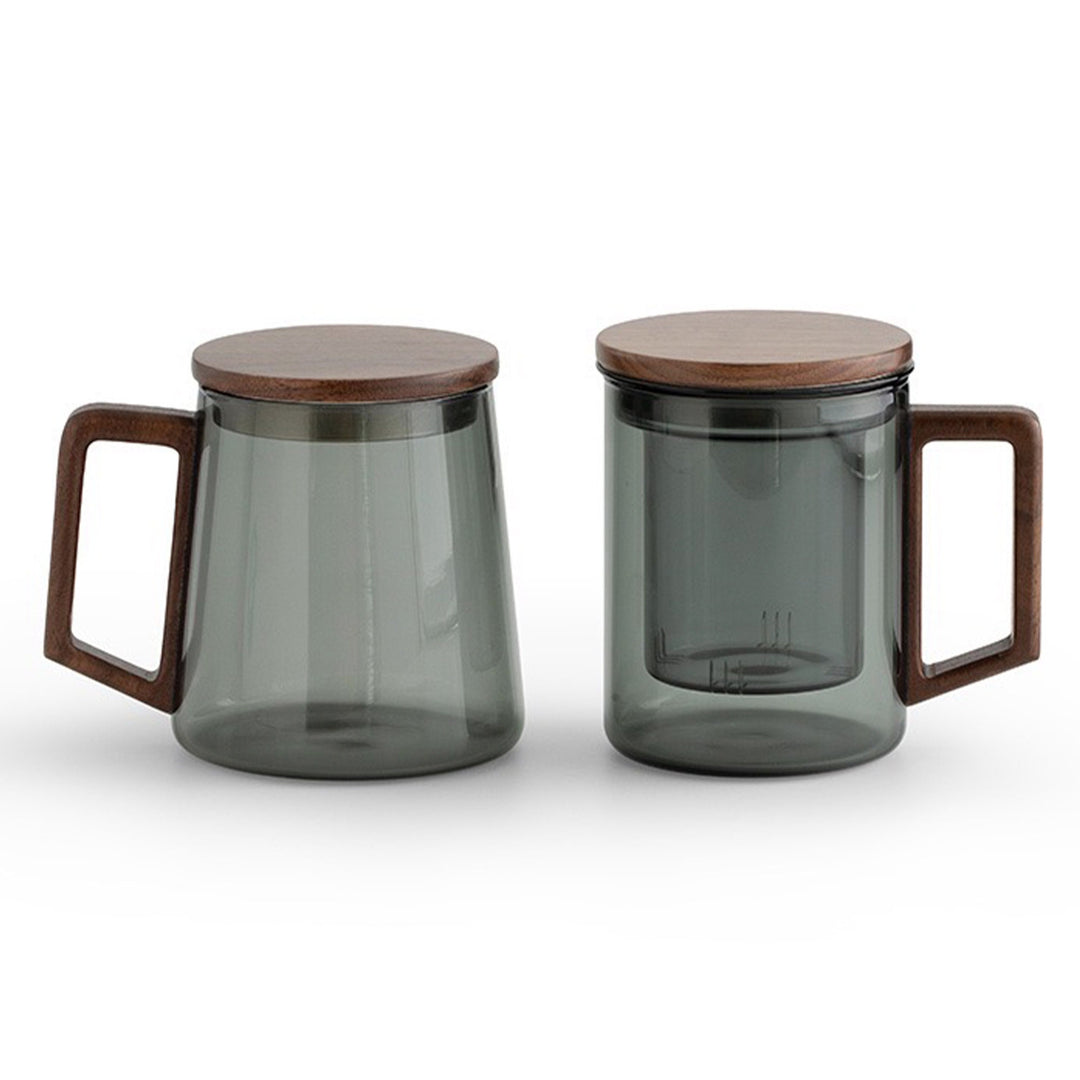 Tasse à thé en verre personnalisée avec infuseur ou soucoupe
