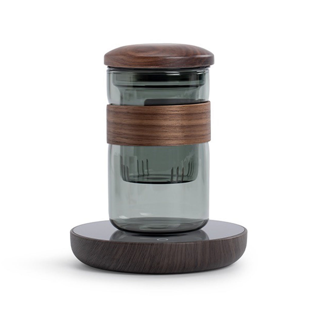 Personalized Unique Tea cup with Lid and infuser | Glass latte mug - Teaware Space