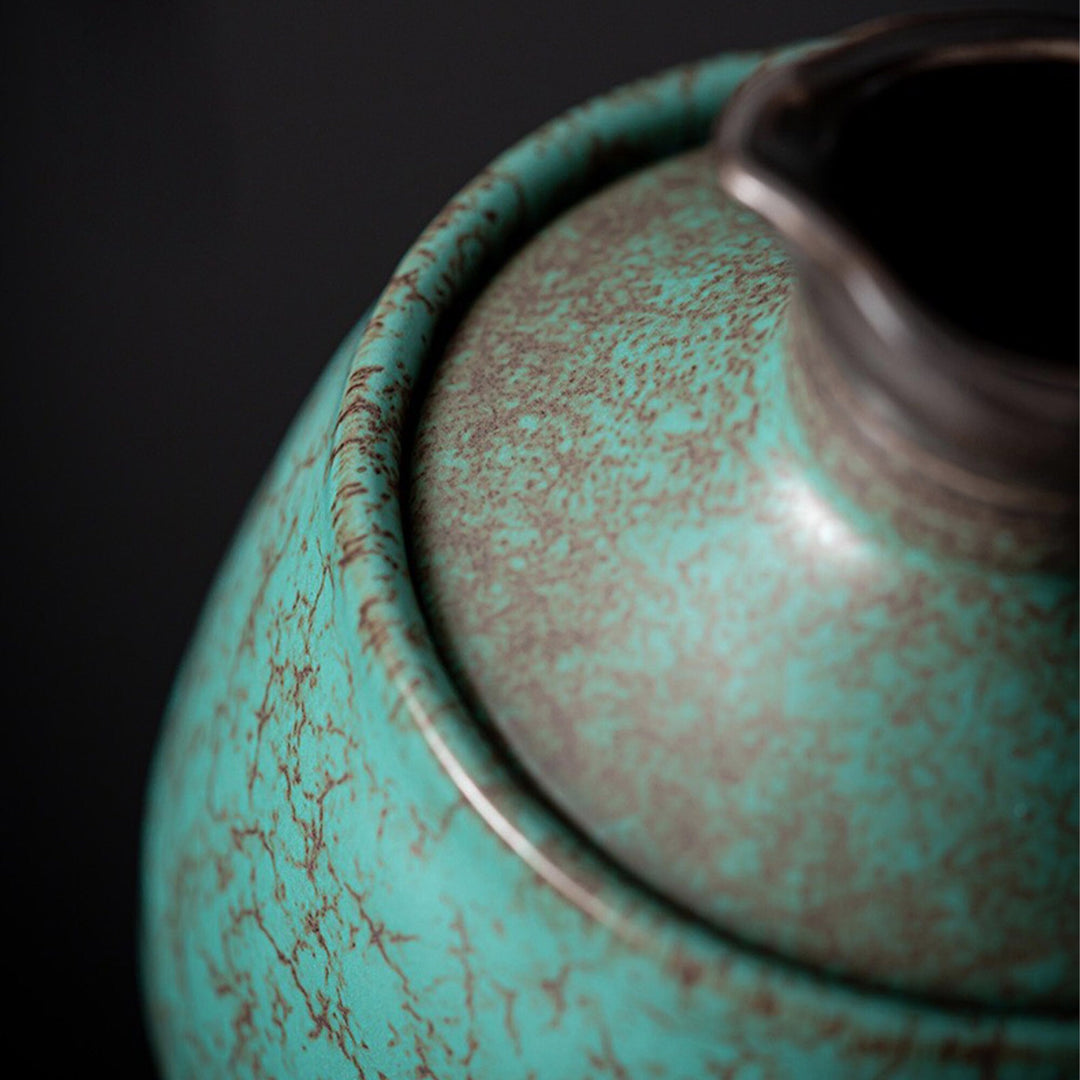 Idées cadeaux de Noël | Ensemble de saké japonais en marbre vintage 3 pièces avec réchaud | cadeau pour lui | décoration de salle à manger bohème
