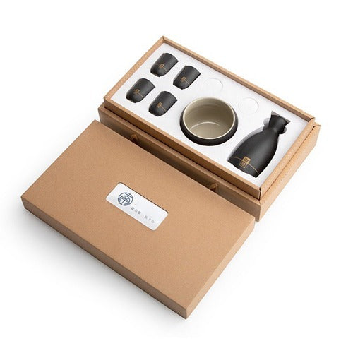 Tipsy - Handmade Ceramic Japanese sake set with warmer and candle stove - Teaware Space