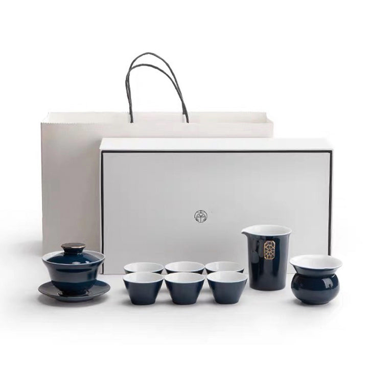 Blue Gaiwan tea set | Wedding/Anniversary/Engagement Gift - Teaware Space
