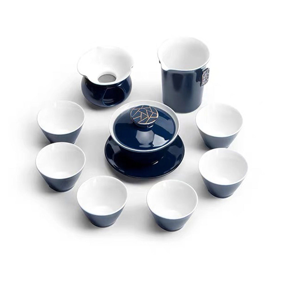 Blue Gaiwan tea set | Wedding/Anniversary/Engagement Gift - Teaware Space