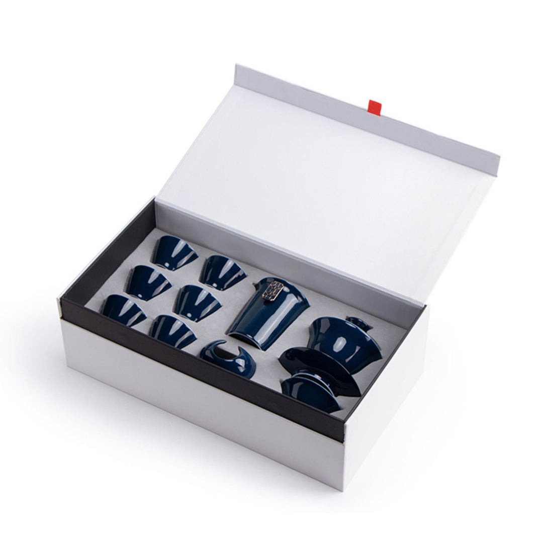 Blue Gaiwan tea set | Wedding/Anniversary/Engagement Gift - Teaware Space