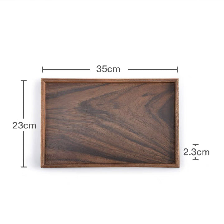 3 sizes - Vintage Walnut wooden tea tray - Teaware Space
