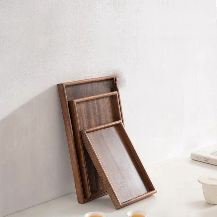 3 sizes - Vintage Walnut wooden tea tray - Teaware Space