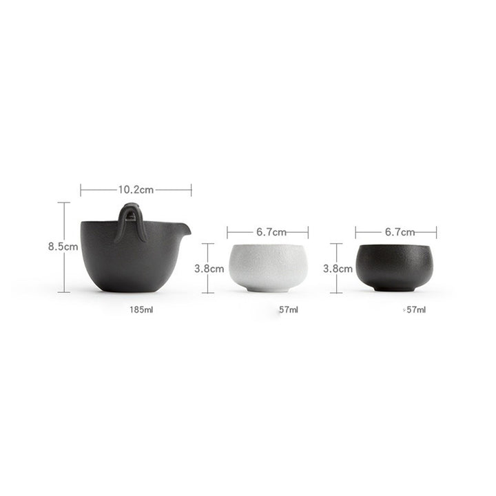 Hand-crafted travel tea set for two - Teaware Space