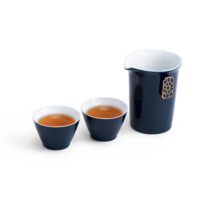 Blue Gaiwan tea set | Wedding/Anniversary/Engagement Gift - Teaware Space