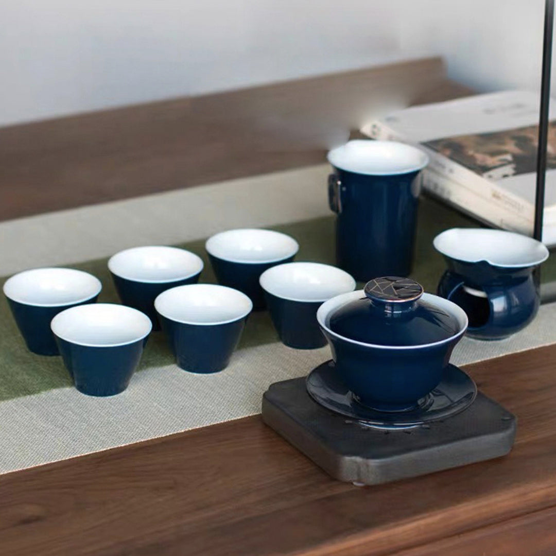 Blue Gaiwan tea set | Wedding/Anniversary/Engagement Gift - Teaware Space