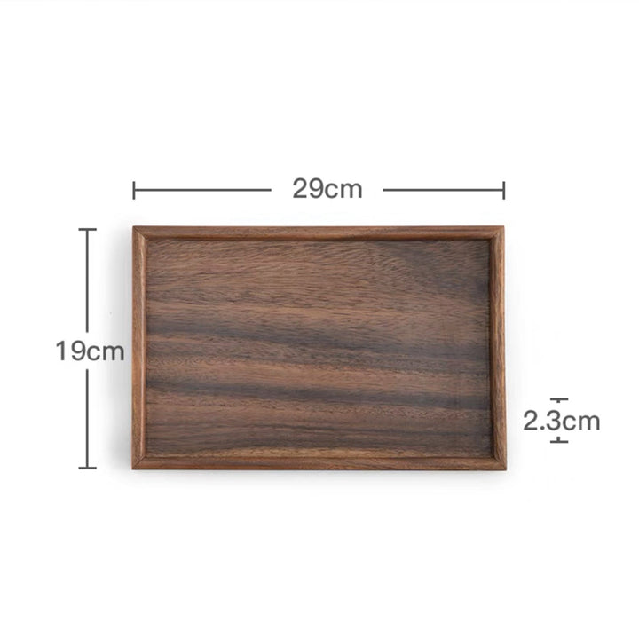 3 sizes - Vintage Walnut wooden tea tray - Teaware Space