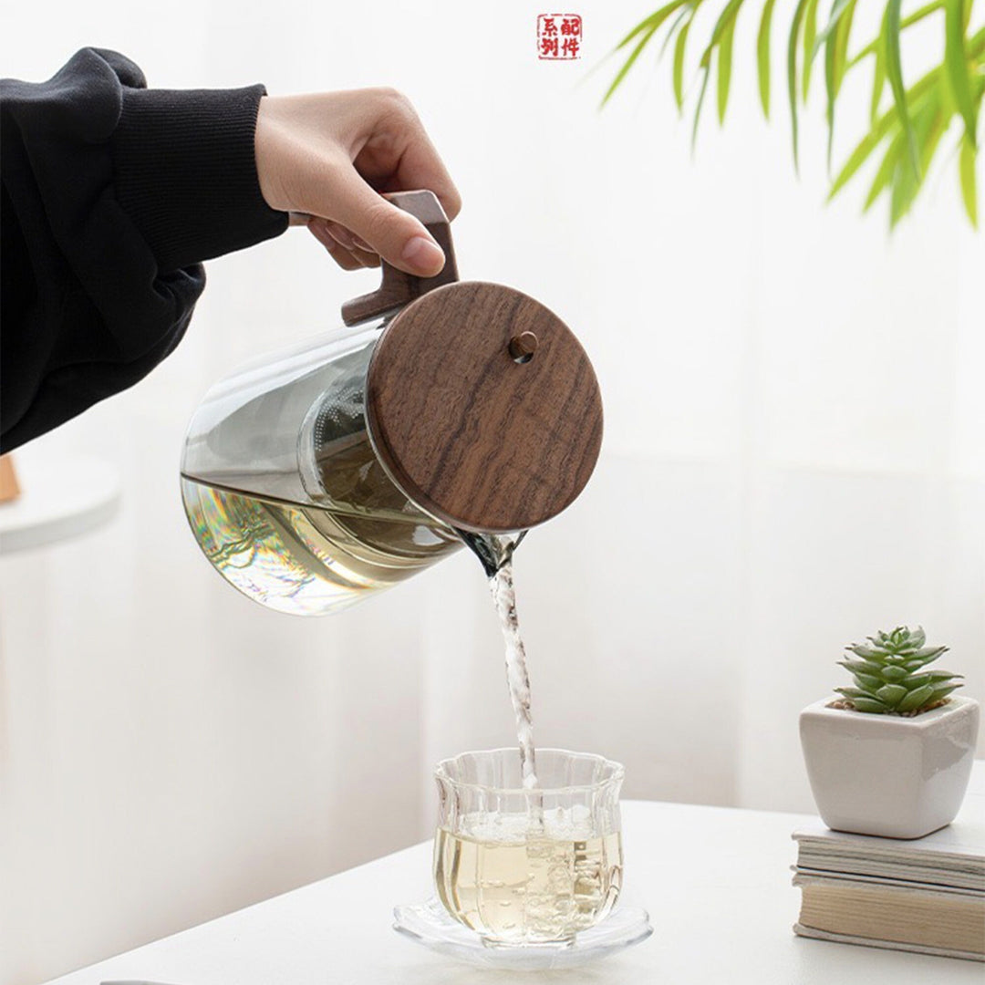 Semi automatic glass Teapot  | Flower/tea/coffee pitcher | Birthday gift - Teaware Space