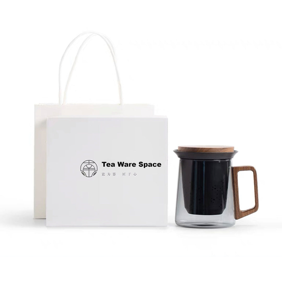 Glass Tea/coffee Mug with infuser | Hand-crafted cup - Teaware Space