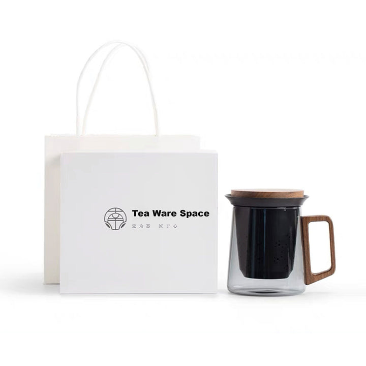 Glass Tea/coffee Mug with infuser | Hand-crafted cup - Teaware Space