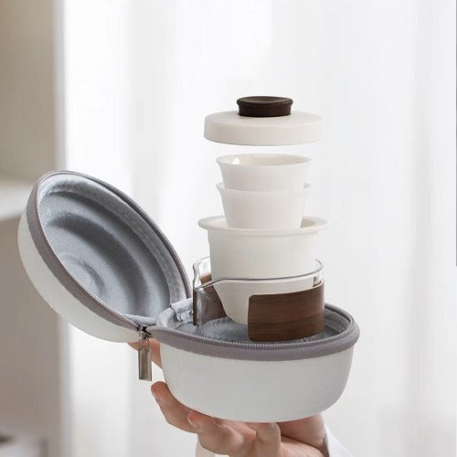 all-in-one portable travel tea set for one