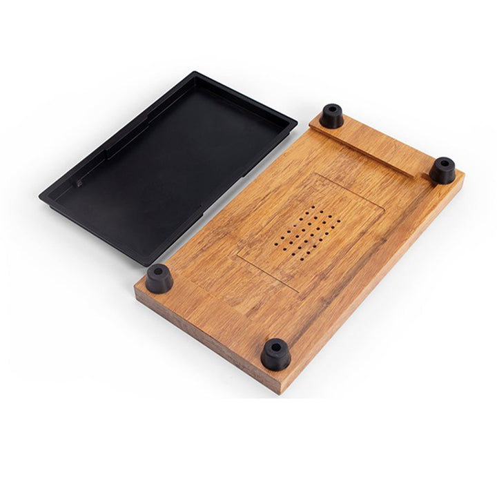 Natural Bamboo  tea tray with water storage - Teaware Space