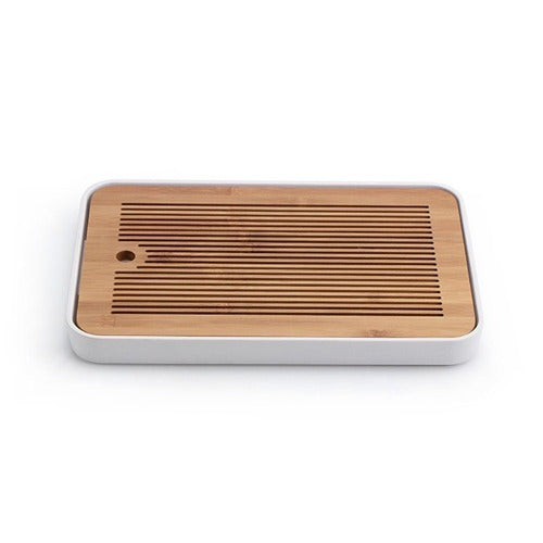Multi-function Bamboo Tea tray with drawer storage | Housewarming gift ideas - Teaware Space