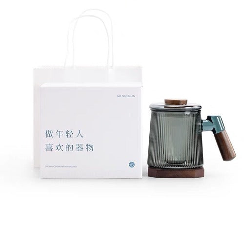 Personalized Glass Tea/coffee  mug with saucer - Teaware Space