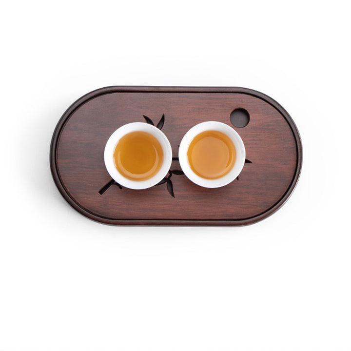 Vintage Bamboo tea tray with water storage | Dining decor - Teaware Space