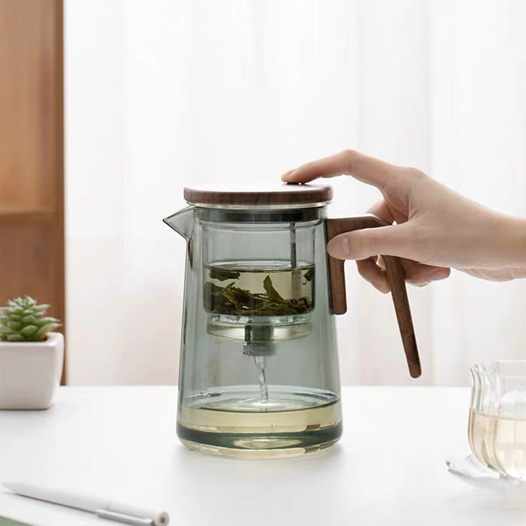 Semi automatic glass Teapot  | Flower/tea/coffee pitcher | Birthday gift - Teaware Space