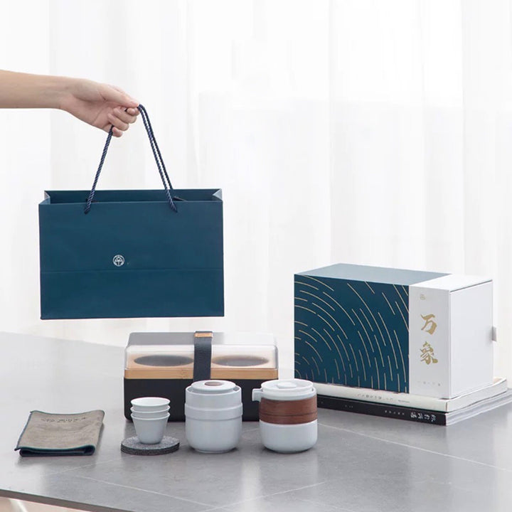 Mimimalist | All-in-one grey tea set with tray