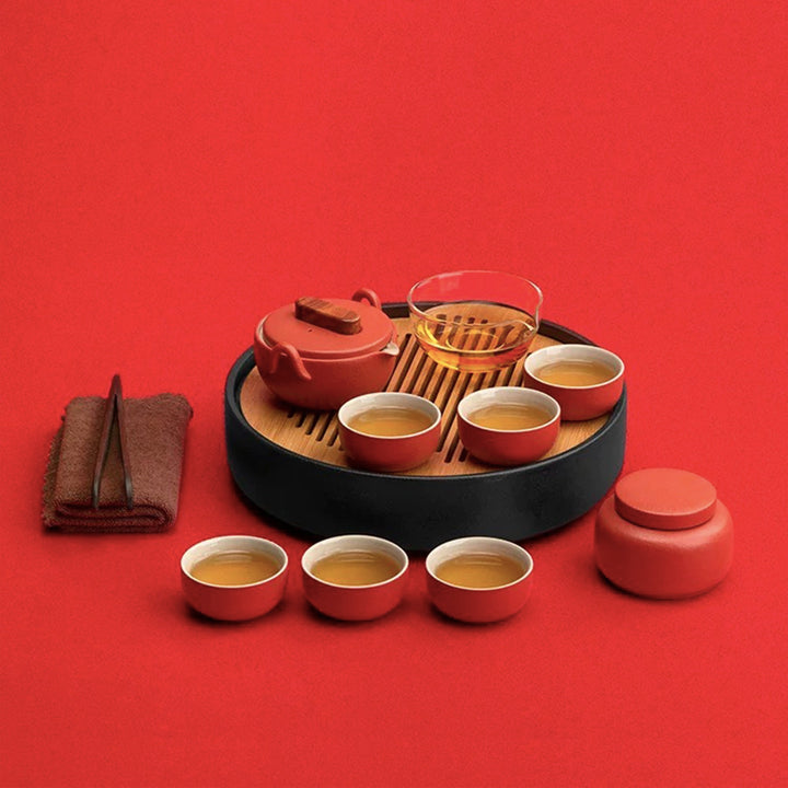 Personalized tea ceremony set with tray