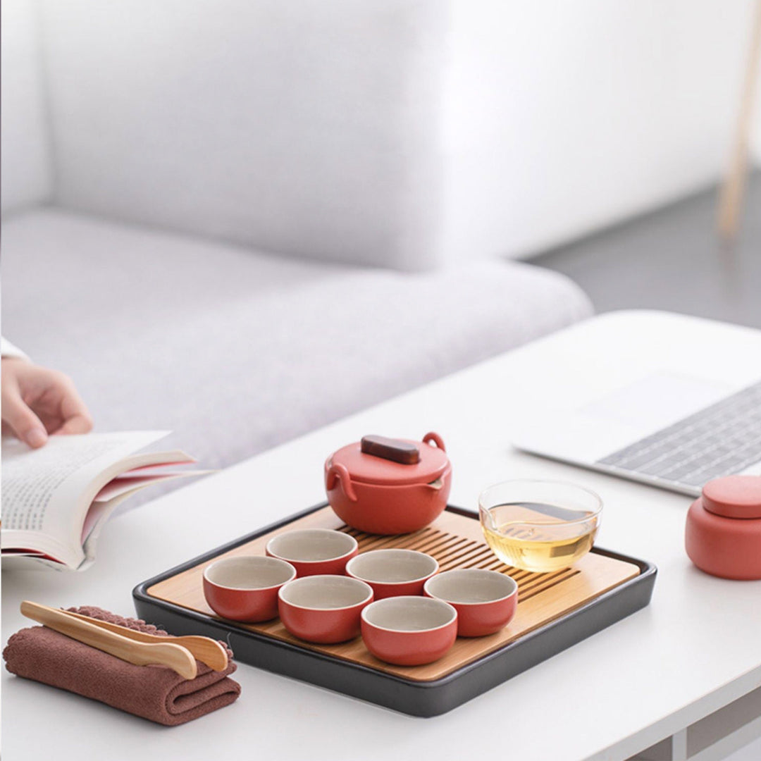 Personalized tea ceremony set with tray