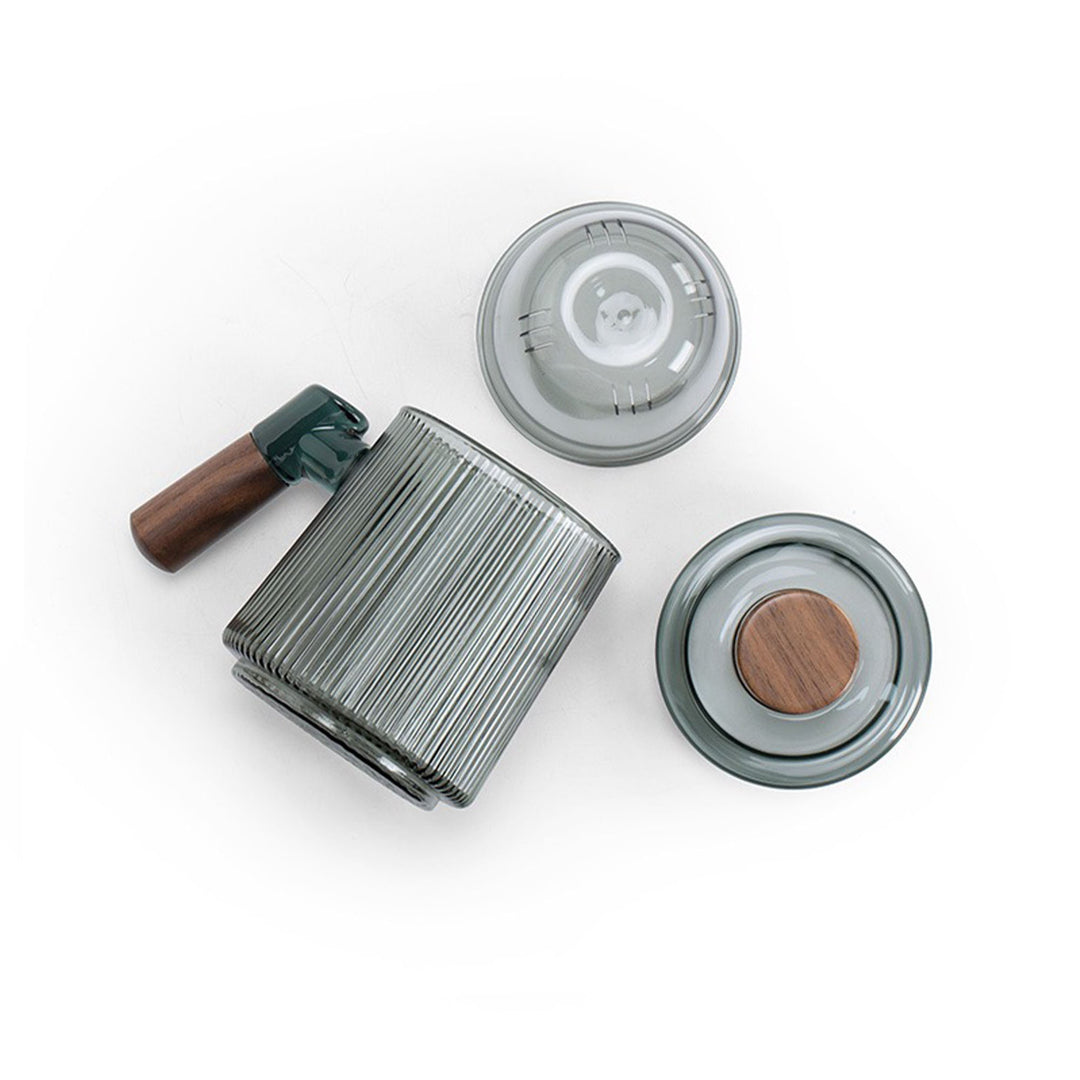 cozy glass tea mug with infuser and lid