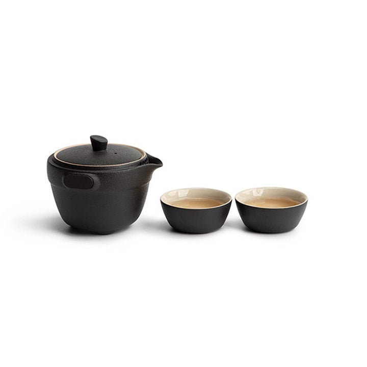 Mini Vintage 6 pcs of travel gaiwan tea set - Teaware Space
