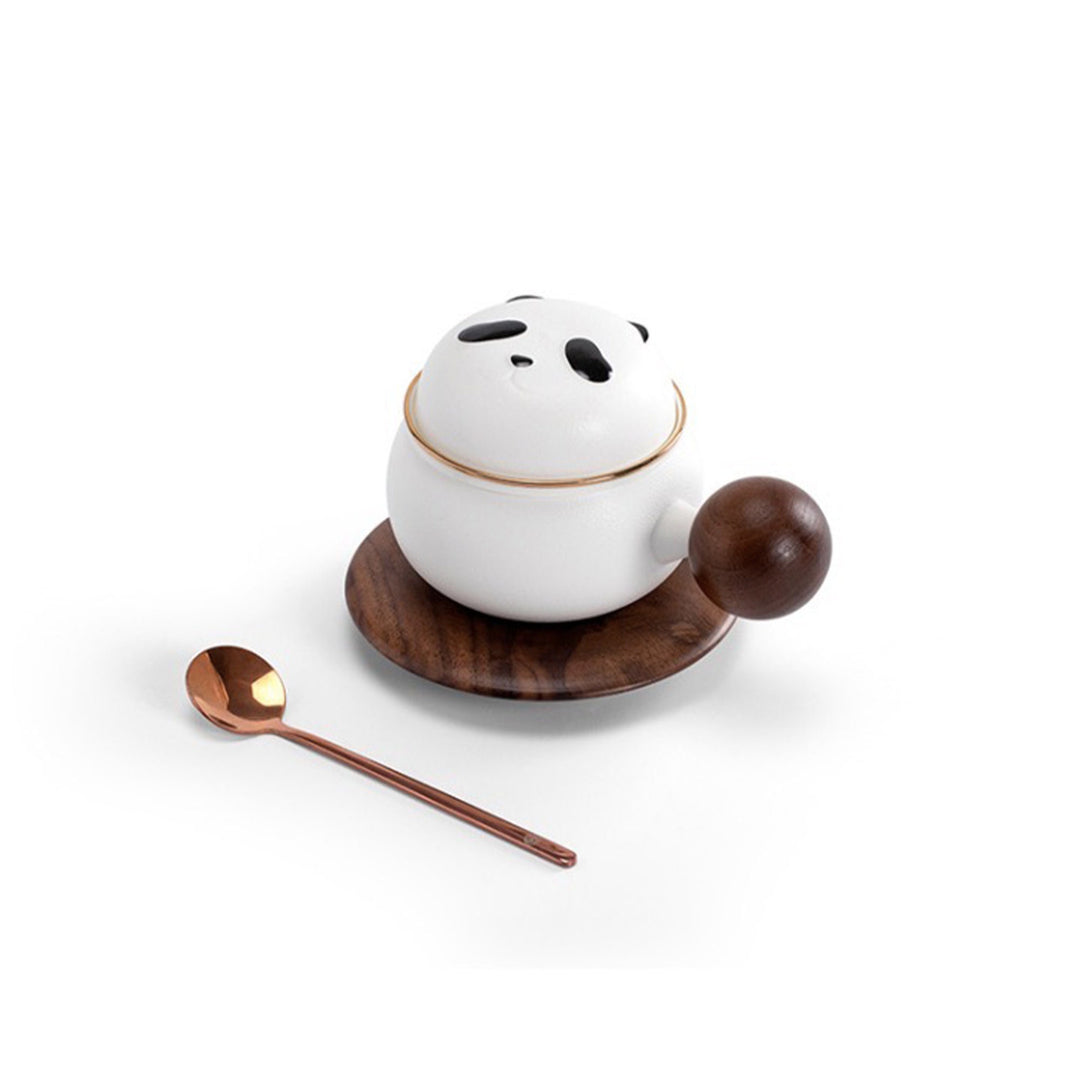 Cute white panda shape coffee mug for kids