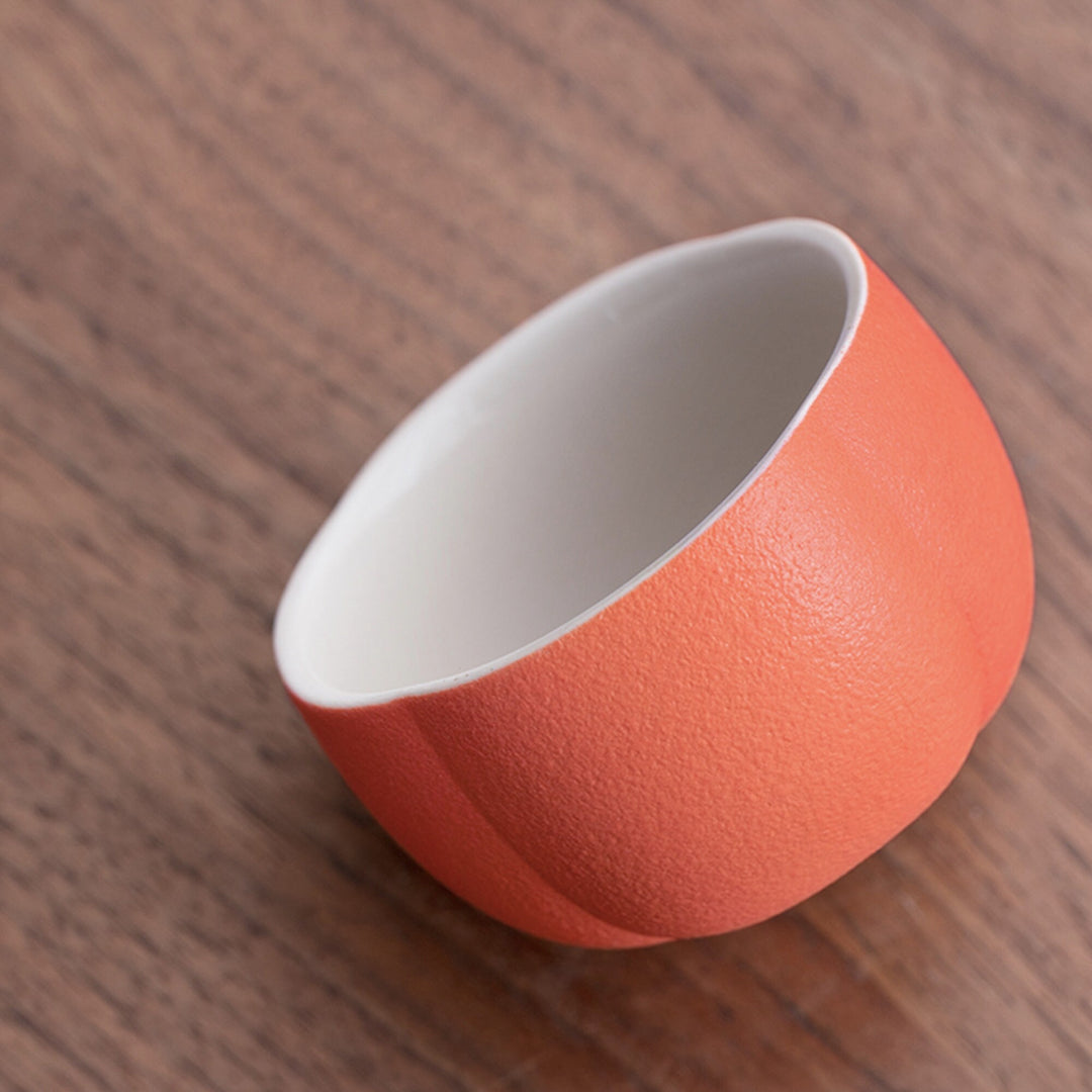 Personalized Persimmon travel Gaiwan tea set - Teaware Space