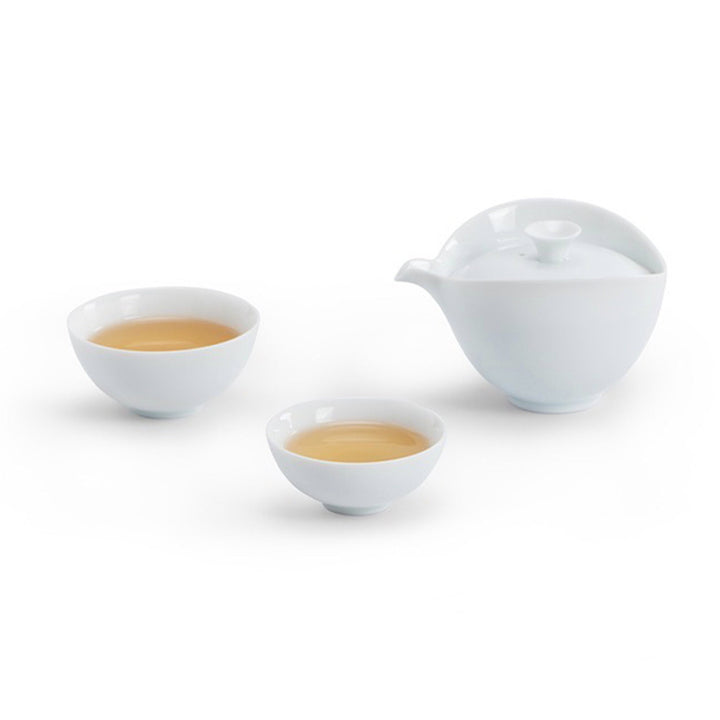 3 pcs travel Gaiwan tea set for two - Teaware Space