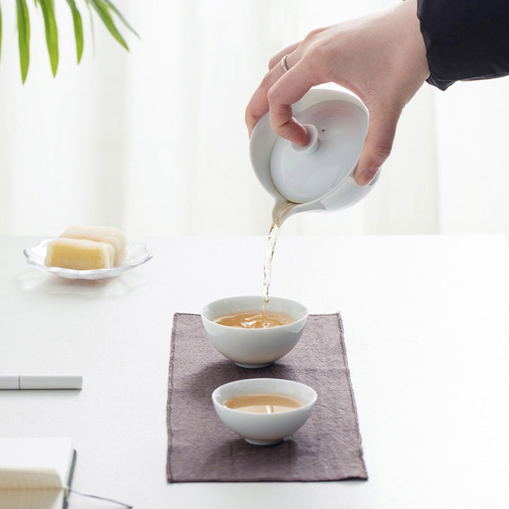 3 pcs travel Gaiwan tea set for two - Teaware Space