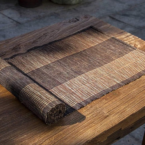 Jute natural linen long rustic tea table runner, farmhouse decor